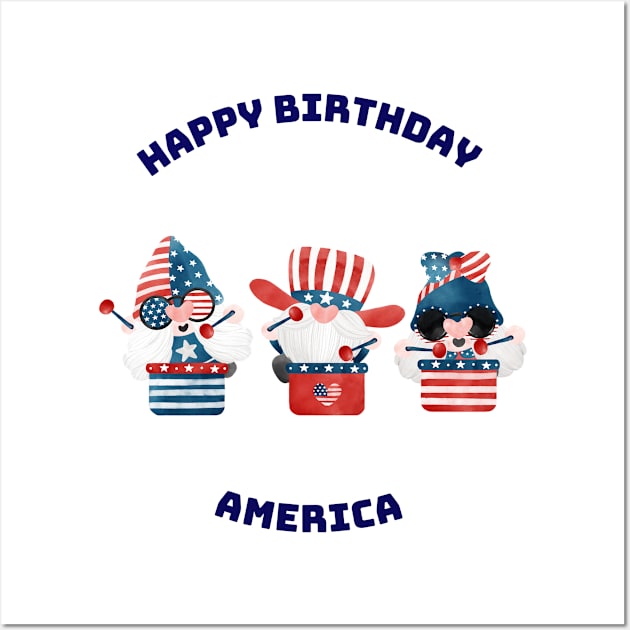 Happy birthday America Wall Art by Salasala